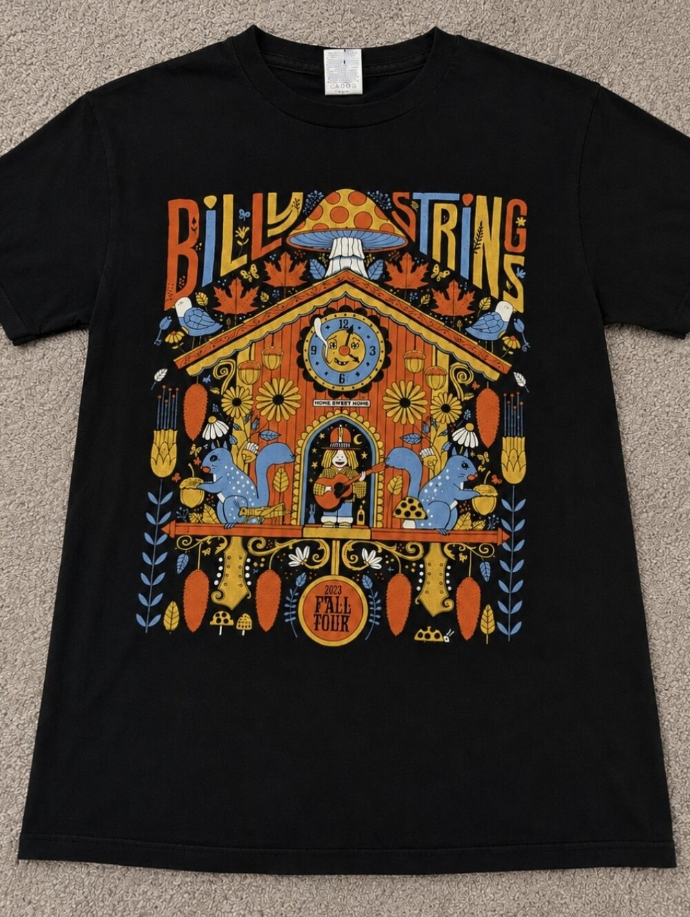 Billy Strings 2023-2024 Tour T-Shirt Official Concert Merch Black Size SMALL